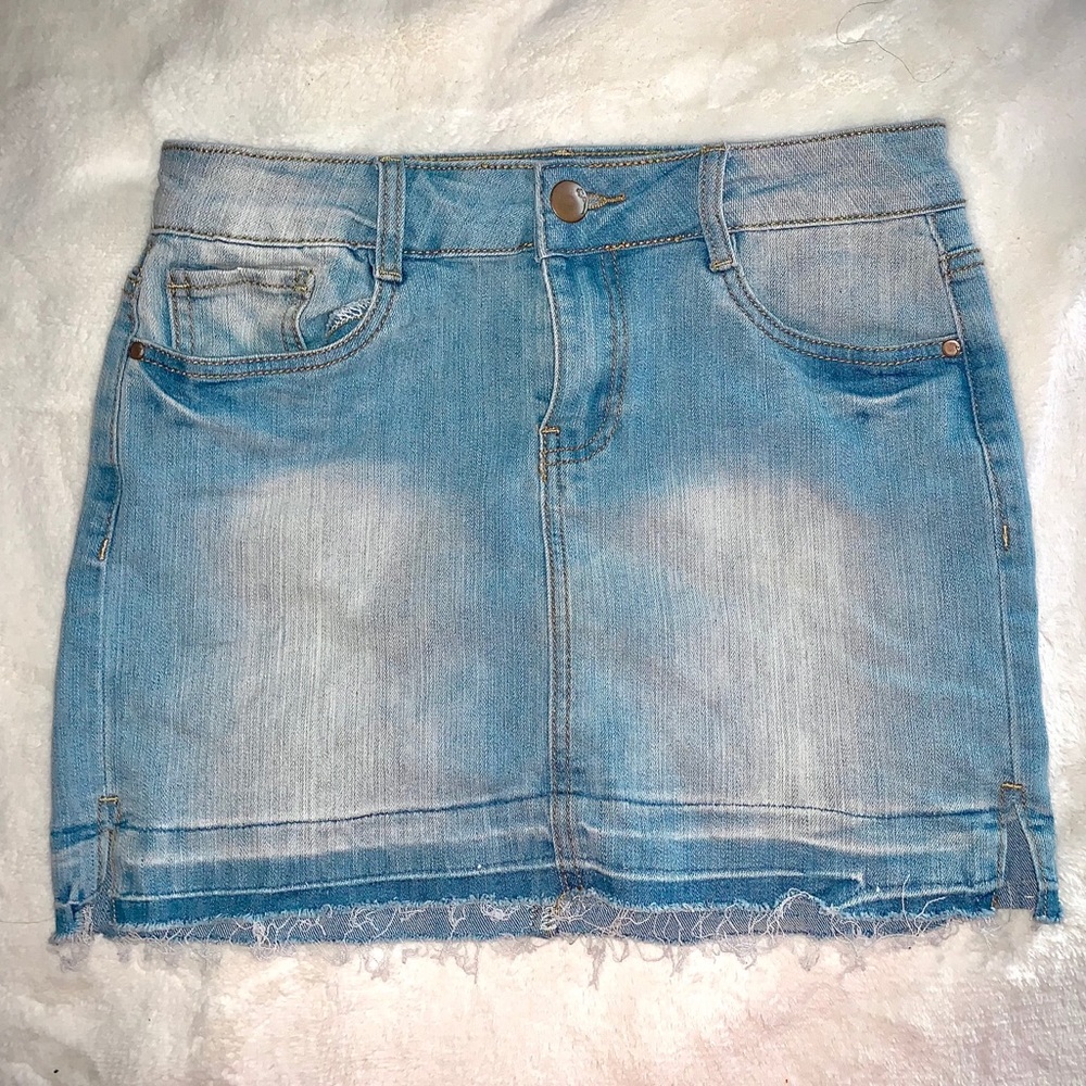 Light Wash Jean Skirt
